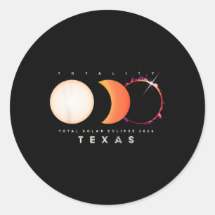 Solar Eclipse 2024 Texas Total Eclipse America Gra Ronde Sticker
