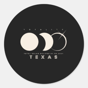 Solar Eclipse 2024 Texas Total Eclipse Astronomy G Ronde Sticker
