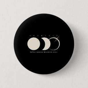Solar Eclipse 2024 Total Eclipse Astronomy Graphic Ronde Button 5,7 Cm