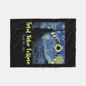 Solar Eclipse 2024 Totality April 8 Mannen Vrouwen Fleece Deken (Voorkant (Horizontaal))