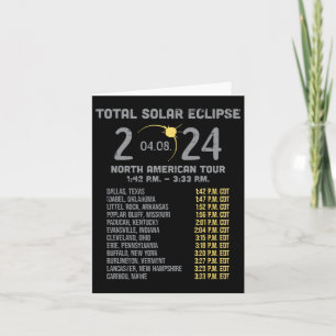 Solar Eclipse 2024 Totality April 8 Mannen Vrouwen Kaart