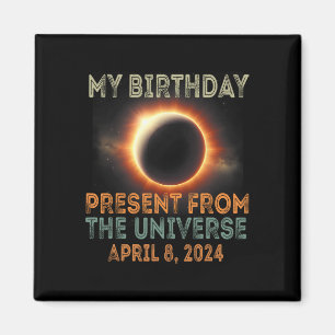 Solar Eclipse 2024 Verjaardag Cadeau 4.8.24 Totali Magneet