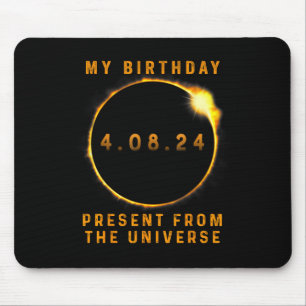 Solar Eclipse 2024 Verjaardag Cadeau 4.8.24 Totali Muismat