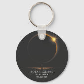 Solar Eclipse 2026 Celestial Astronomy Sleutelhanger (Voorkant)