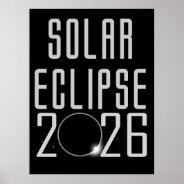 Solar Eclipse 2026 Grocery Tas Poster