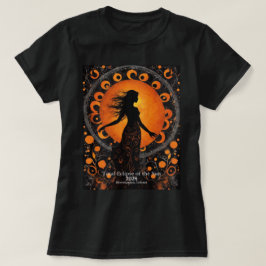 Solar Eclipse 2 kanten Jouw tekst Sun Dancer T-shirt