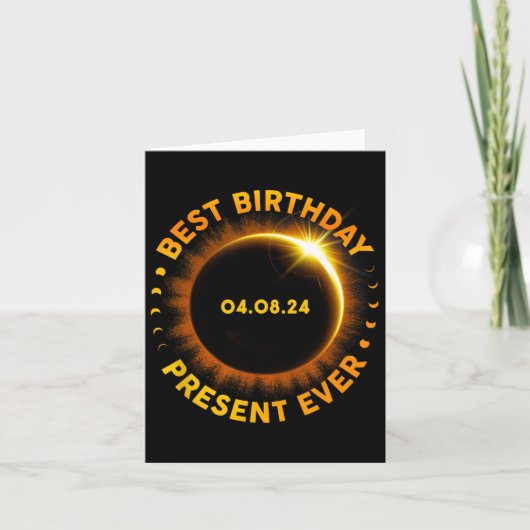 Solar Eclipse Beste Verjaardag ooit Grappige total Kaart (Voorkant)