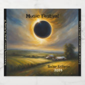 Solar Eclipse Boerderij Midwest aanpassen Set van  Sparkling Wijnetiket (Enkel label)