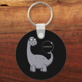 Solar Eclipse Dino 04.08.2024 Leuke Peuter Jongens Sleutelhanger (Voorkant)