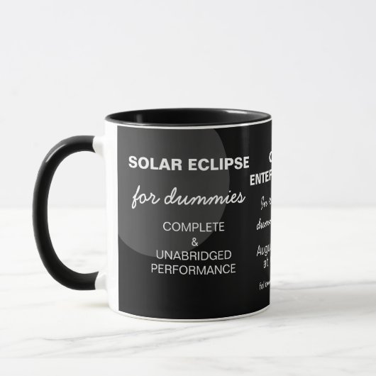 Solar Eclipse for Dummies grappig aanpasbaar Mok (Links)