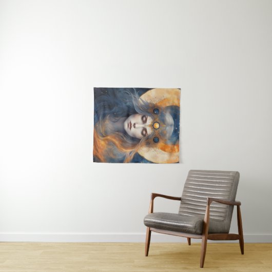 Solar Eclipse Godin Fantasy Print Wandkleed (In Situ (horizontaal))