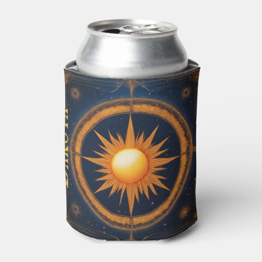 Solar Eclipse Graphic Design Naam toevoegen Blikjeskoeler (Blikje Voorkant)