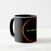 Solar Eclipse in actie Zwart 11 oz Combo Mok (Voorkant links)