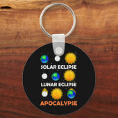 Solar Eclipse Maanwetenschap Leraar Ruimte Eclipse Sleutelhanger (Voorkant)