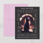 Solar Eclipse Meetup 2024 | Carte postale Invitati (Devant / Derrière)