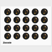 Solar Eclipse Ohio USA Totaliteit 1 Ronde Sticker (Vel)