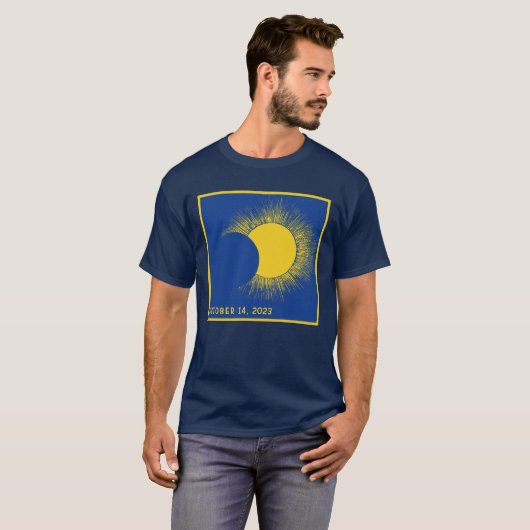 Solar Eclipse OKTOBER 2023  Eclipse Art T-shirt (Voorkant volledig)