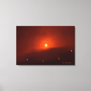 Solar Eclipse over Somerset, 2015 Canvas Afdruk