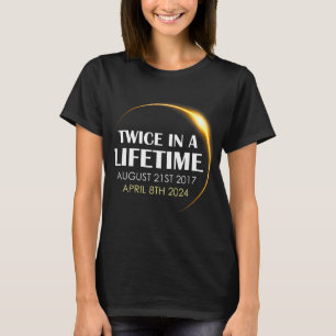 Solar Eclipse Plezier Twee keer in Leven 2024 Sola T-shirt
