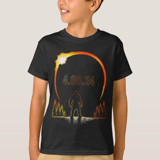 Solar Eclipse Sasquatch Totaliteit 2024 Eclipse T-shirt (Voorkant)