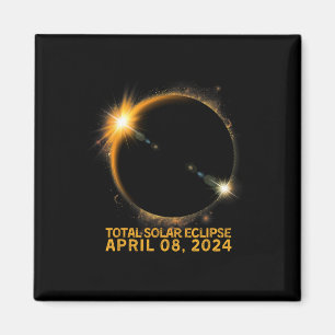 Solar Eclipse T-shirt 2024 Totale Zonsverduisterin Magneet