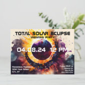 Solar Eclipse Viewing Party  Kaart (Staand voorkant)