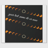 Solar Eclipse Wrapping Papier Zwart sinaasappel (Vlak)