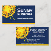 Solar Energy Engineer aanpasbaar Visitekaartje (Voorkant / Achterkant)