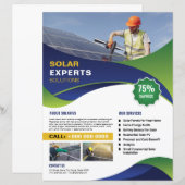 Solar Expert Solution flyer sjabloon (Voorkant / Achterkant)