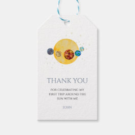 Solar First trip rond de zon dank je labels Cadeaulabel