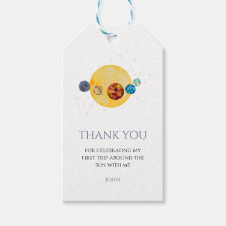 Solar First trip rond de zon dank je labels Cadeaulabel