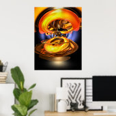 Solar Flare Abstract Poster (Bureau à domicile)