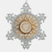 "Solar Flare Design" Tin Sneeuwvlok Ornament (Voorkant)