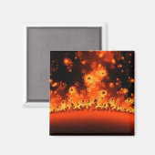 Solar Flare Fractal Magnet Magneet (Voorkant / Achterkant)