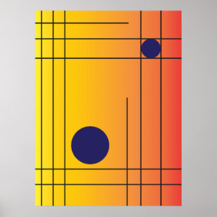 Solar Grid nr. 1 — Moderne Geometrische Wandkunst Poster