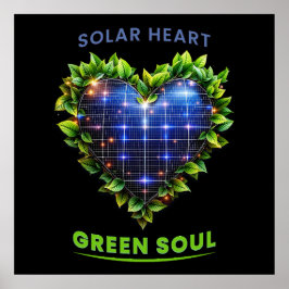 Solar Heart Green Soul – Solarpunk Art Print