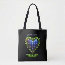 Solar Heart Green Soul – Solarpunk Canvas tas