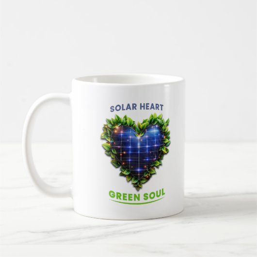 Solar Heart Green Soul Solarpunk Mug (Gauche)