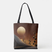 Solar Horizon – Stijlvolle Solarpunk Canvas tas (Achterkant)