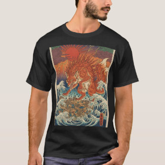 Solar Kitsune Over Golven T-shirt