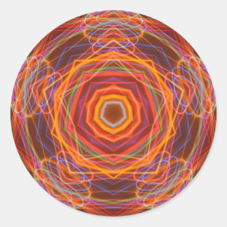 Solar Mandala Kaliedoscope Fractal Art Sticker