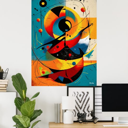 Solar Mechanica – Mid-Century Geometric Dynamics Poster (Thuiskantoor)