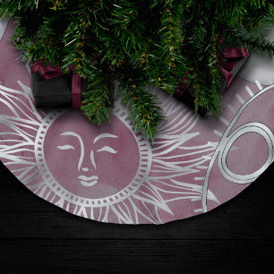 Solar Mystique   Roze zilver Moon Stars Sun Eyes Kerstboom Rok