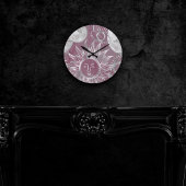 Solar Mystique | Roze zilver Moon Stars Sun Eyes Ronde Klok