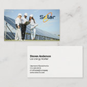 Solar Panels | Technicians Working Onsite Visitekaartje (Voorkant / Achterkant)