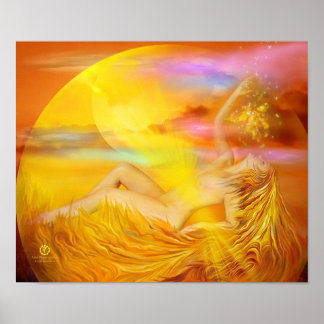 Solar Plexus Chakra Goddess Fine Art Poster/Afdruk Poster