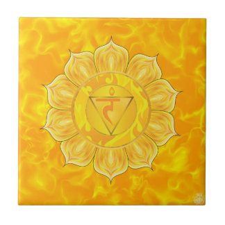 Solar Plexus Chakra keramische tegel Tegeltje