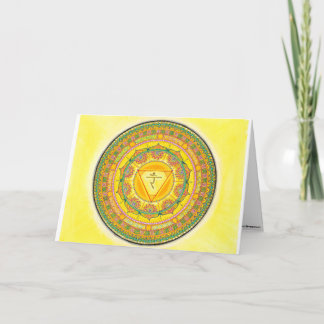 Solar Plexus Chakra Mandala Wenskaart Kaart
