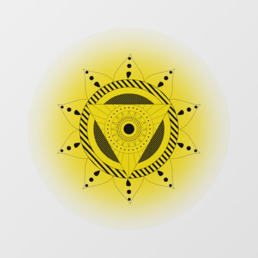 Solar Plexus Chakra Raamsticker (Vel)