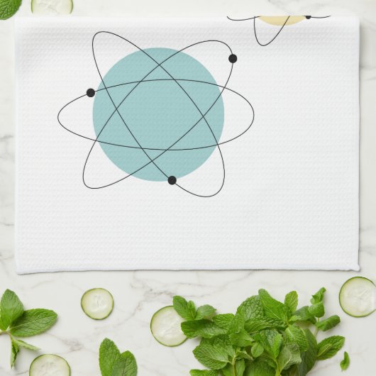 Solar Retro Mid Century Moderne Cute Serviette Cui (Plié)